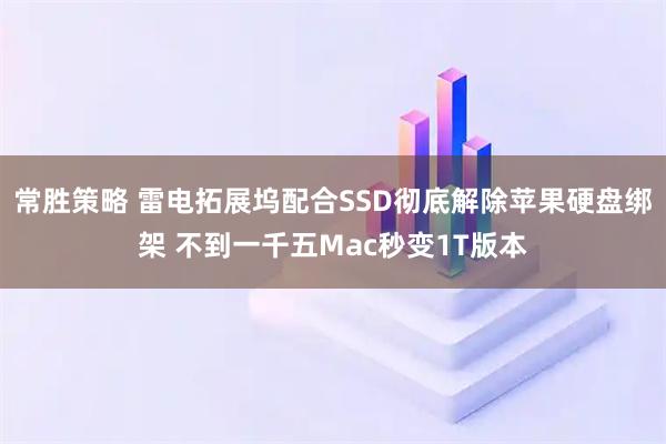常胜策略 雷电拓展坞配合SSD彻底解除苹果硬盘绑架 不到一千五Mac秒变1T版本