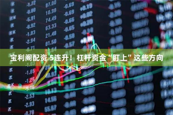 宝利阁配资 5连升！杠杆资金“盯上”这些方向