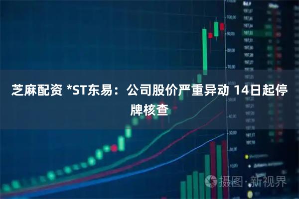 芝麻配资 *ST东易：公司股价严重异动 14日起停牌核查