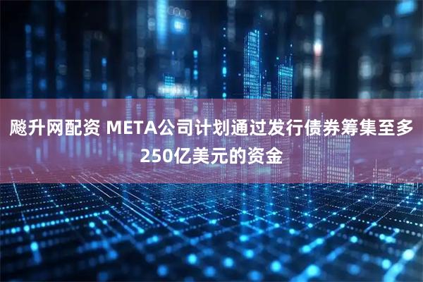 飚升网配资 META公司计划通过发行债券筹集至多250亿美元的资金